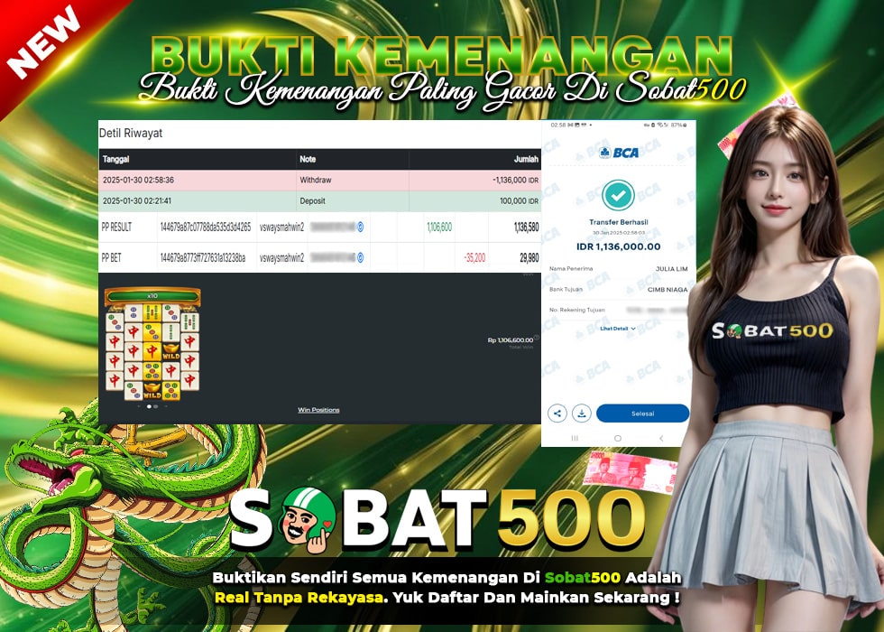 BUKTI JACKPOT SLOT MAHJONG WINS 2 TERPERCAYA DI INDONESIA TGL 30-01-2025