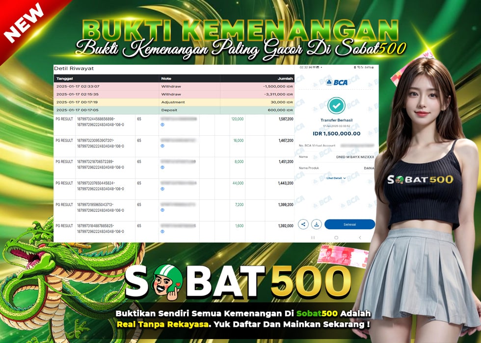 BUKTI JACKPOT SLOT MAHJONG WAYS TERPERCAYA DI INDONESIA TGL 17-01-2025