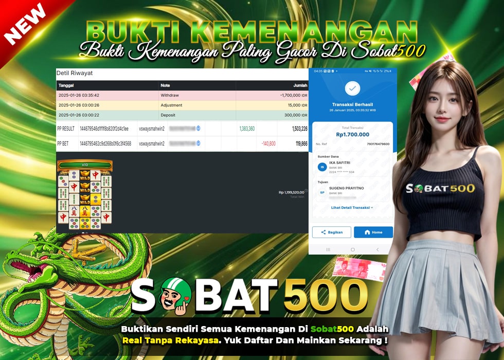 BUKTI JACKPOT SLOT MAHJONG WINS 2 TERPERCAYA DI INDONESIA TGL 26-01-2025