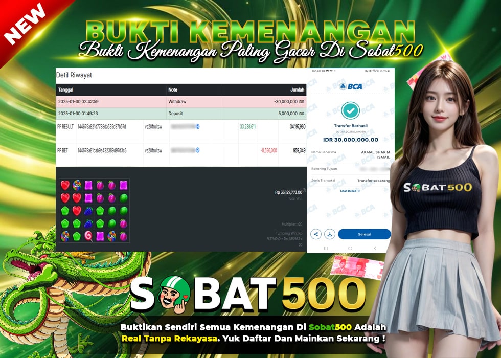 BUKTI JACKPOT SLOT SWEET BONANZA TERPERCAYA DI INDONESIA TGL 30-01-2025