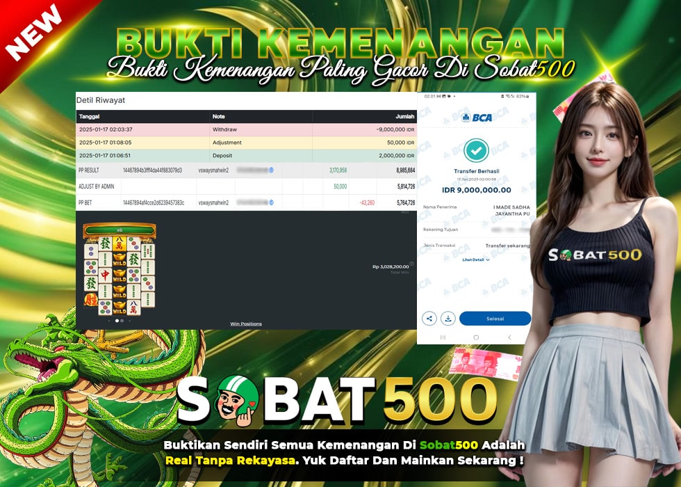 BUKTI JACKPOT SLOT MAHJONG WINS 2 TERPERCAYA DI INDONESIA TGL 17-01-2025