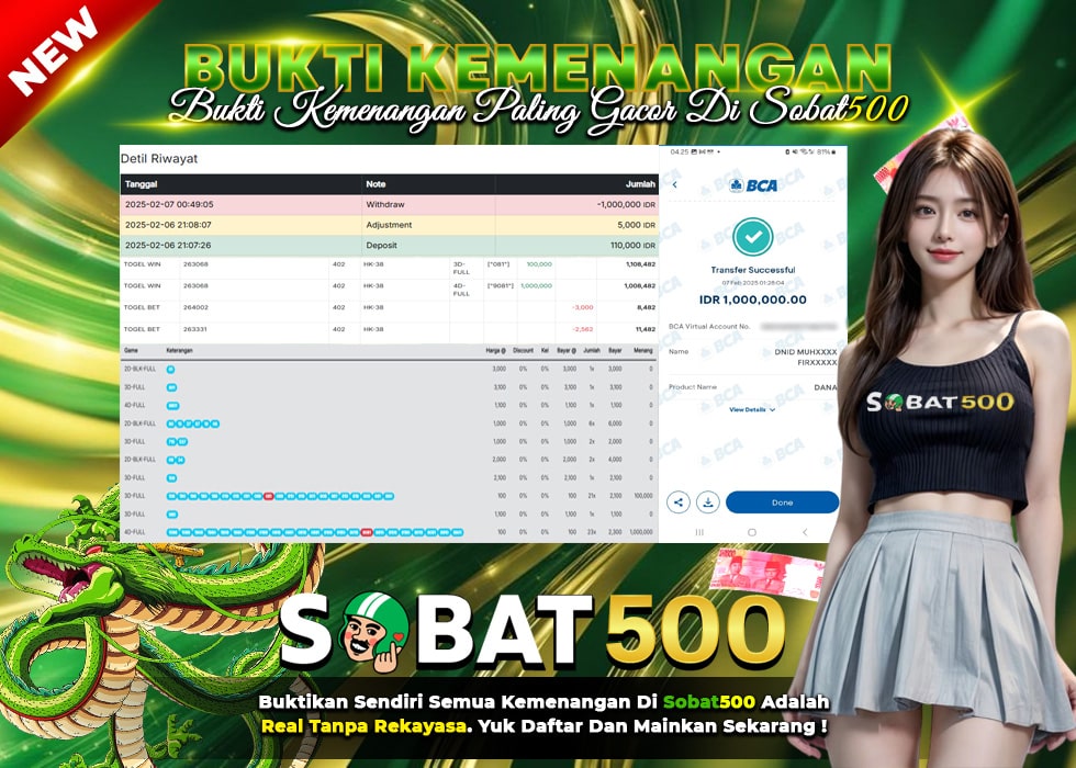 BUKTI JACKPOT TOGEL HONGKONG TERPERCAYA DI INDONESIA TGL 07-02-2025