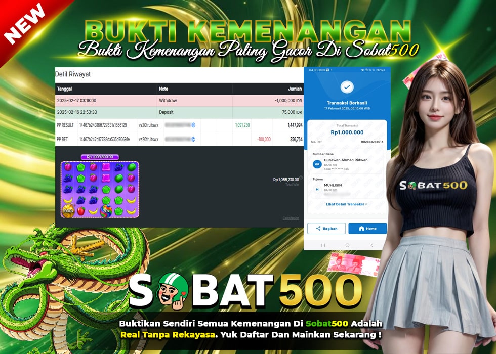 BUKTI JACKPOT SLOT SWEET BONANZA 1000 TERPERCAYA DI INDONESIA TGL 17-02-2025