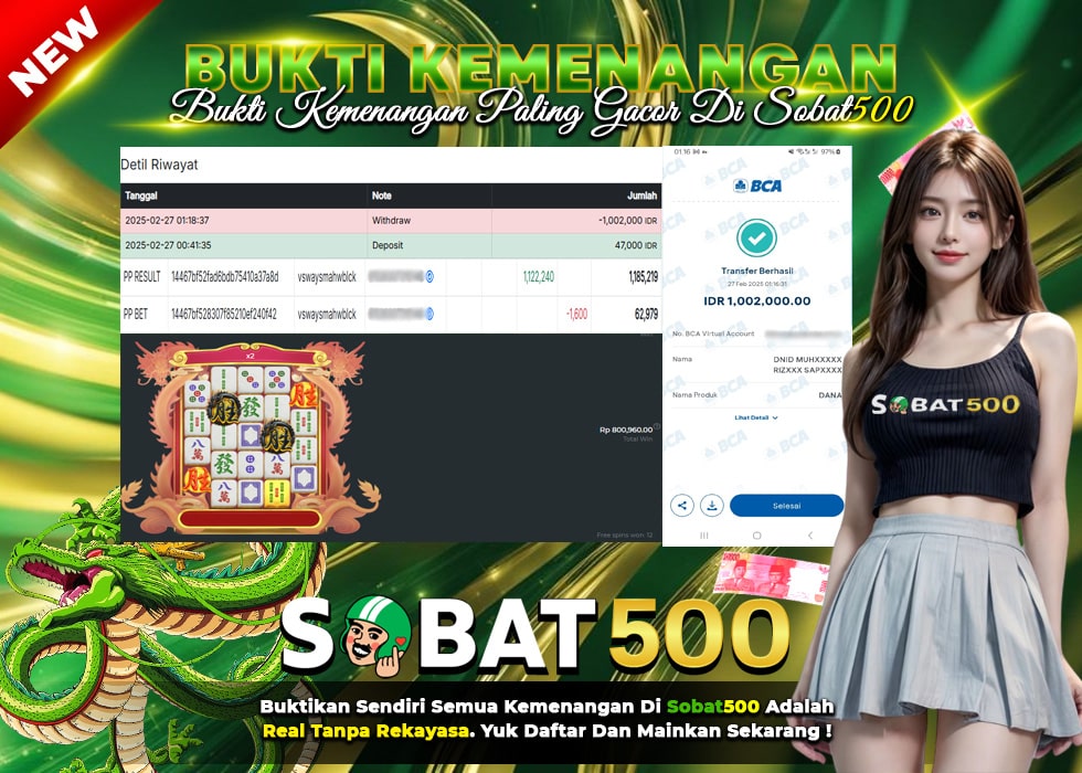 BUKTI JACKPOT SLOT MAHJONG WINS 3 TERPERCAYA DI INDONESIA TGL 27-02-2025