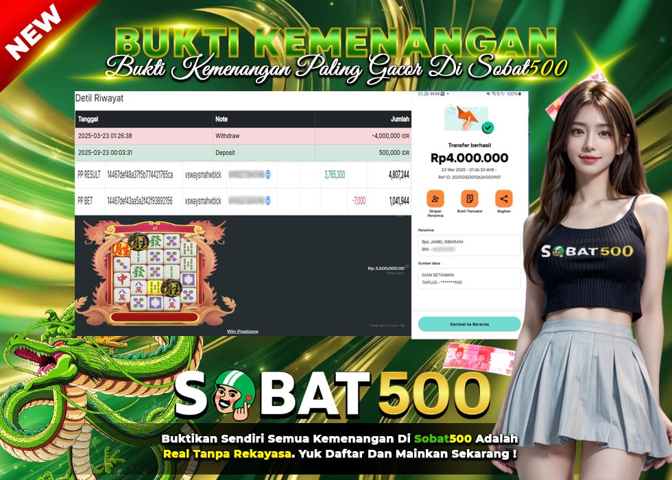 BUKTI JACKPOT SLOT MAHJONG WINS 3 TERPERCAYA DI INDONESIA TGL 23-03-2025