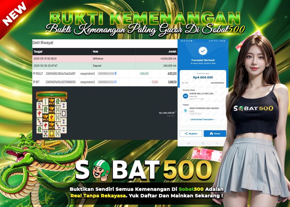 BUKTI JACKPOT SLOT MAHJONG WINS 2 TERPERCAYA DI INDONESIA TGL 31-03-2025
