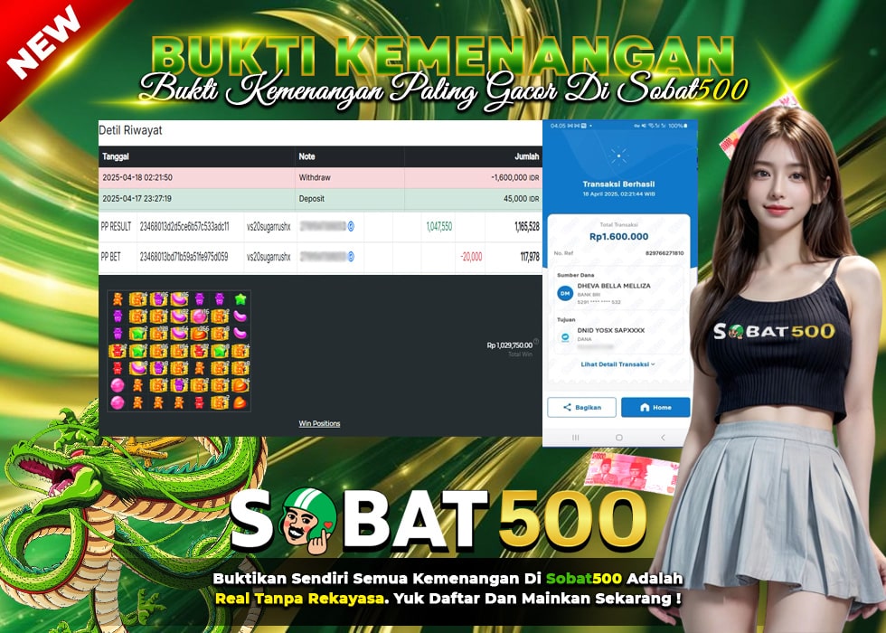 BUKTI JACKPOT SLOT SUGAR RUSH 1000 TERPERCAYA DI INDONESIA TGL 18-04-2025