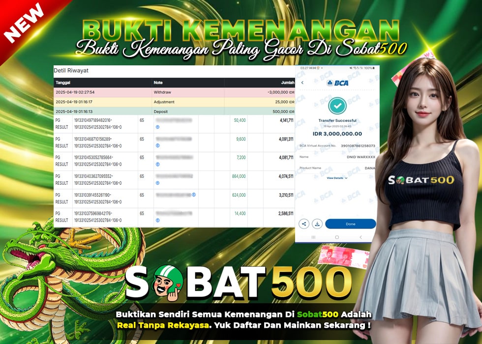 BUKTI JACKPOT SLOT MAHJONG WAYS TERPERCAYA DI INDONESIA TGL 19-04-2025